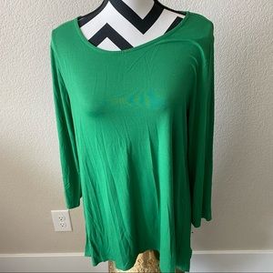 Alfani || green flowy crewneck blouse